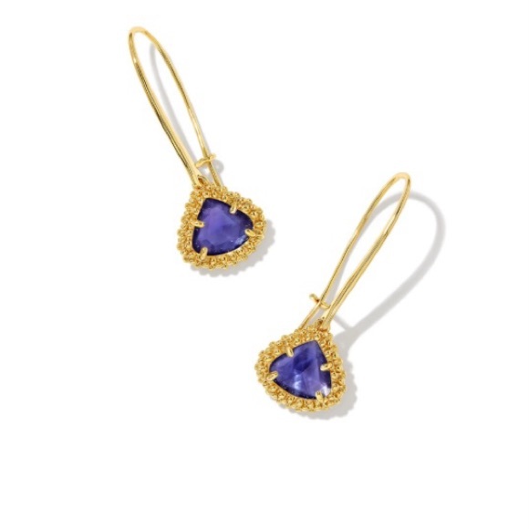 Kendra Scott Set Framed Kendall Necklace & Earrings NWT Lavender Illusion - Picture 4 of 9